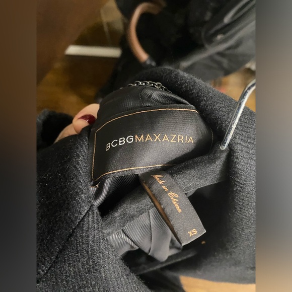 Bcbg long wool black coat - Picture 2 of 4